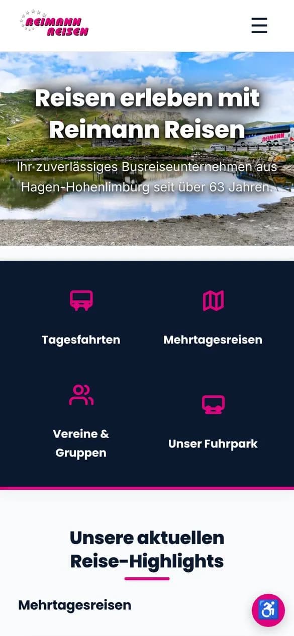 reimann-reisen.com auf dem Handy
